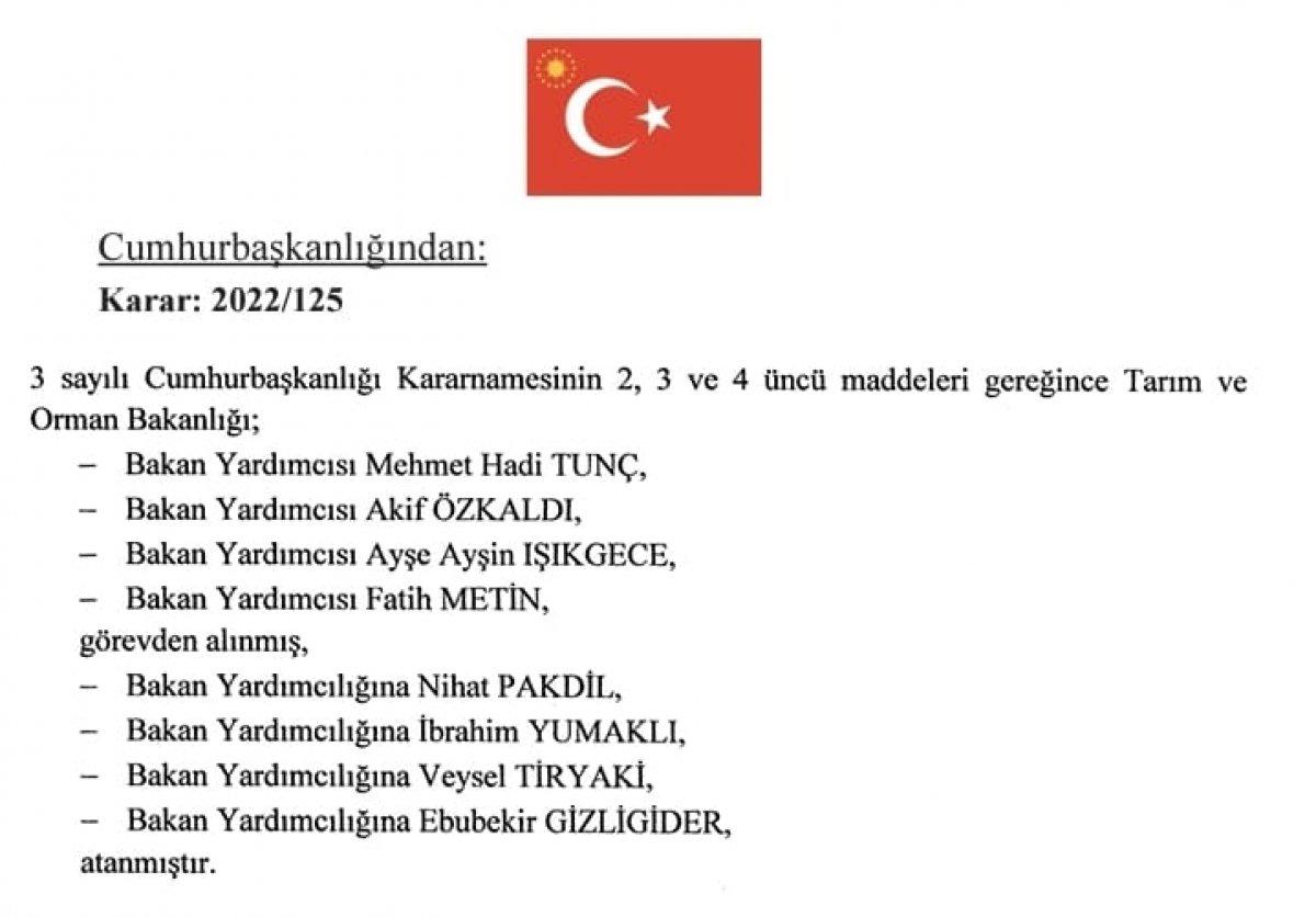 Bakanlıklara atamalar Resmi Gazete'de