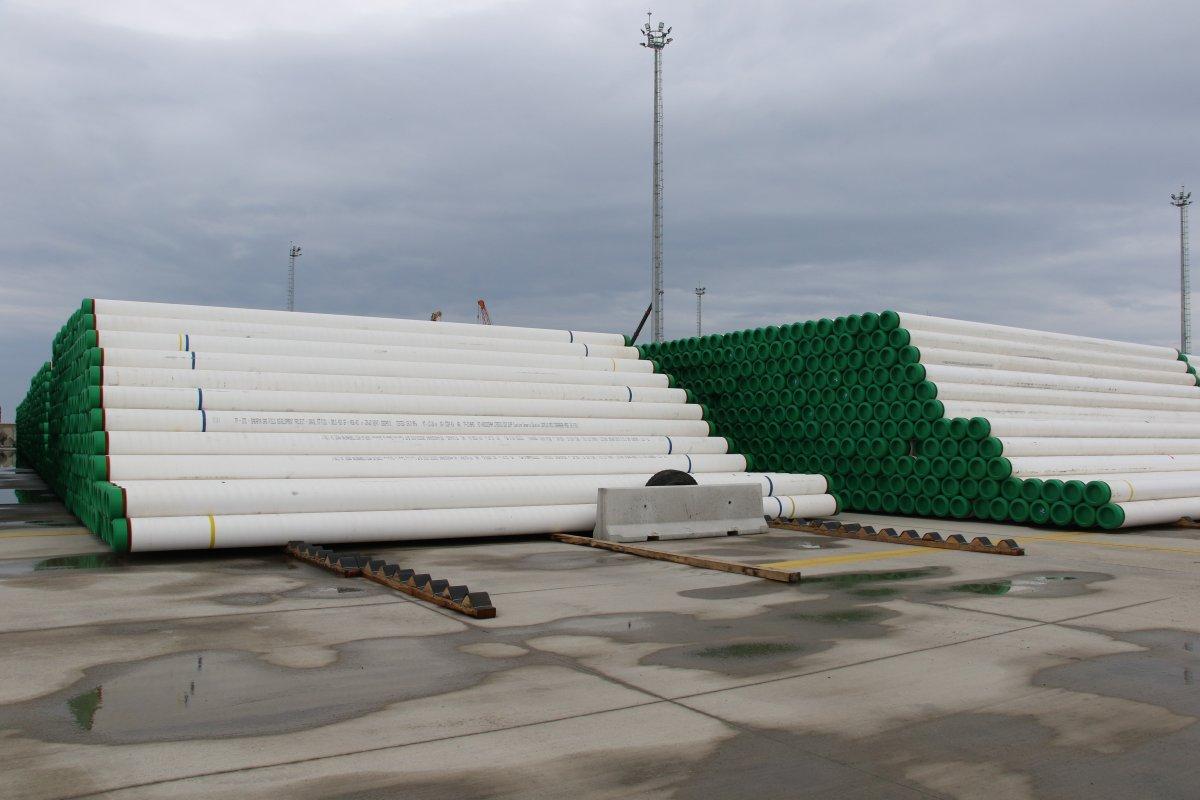 540 milyar metreküp doğalgazı taşıyacak boruların sevkiyatı sürüyor