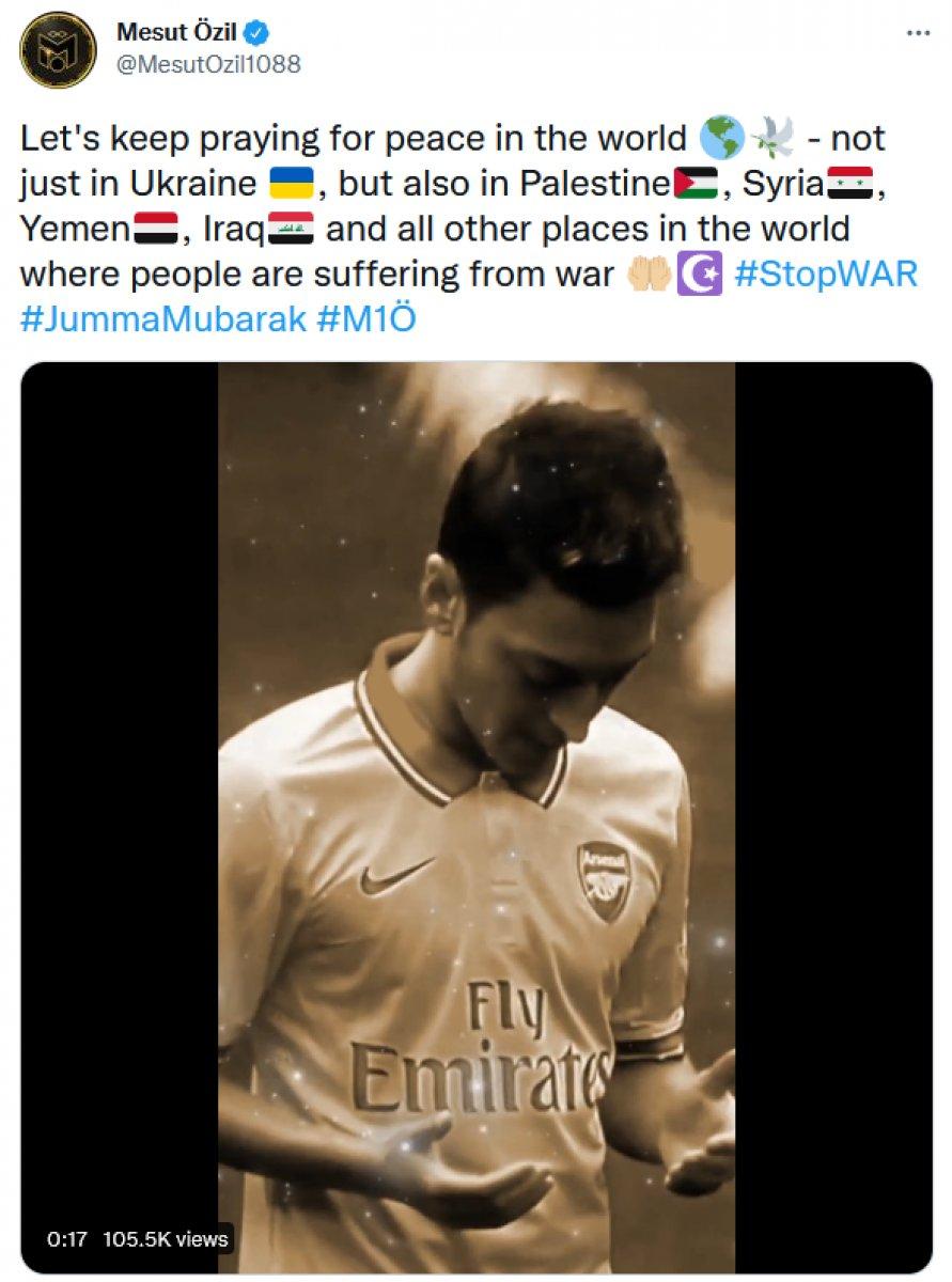 Mesut Özil'in cuma paylaşımı