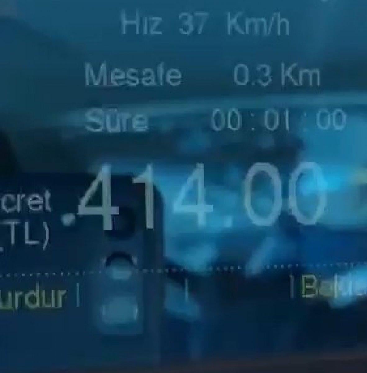 İstanbul'da 5 dakikaya 435 tl taksi ücreti ödeyen genç şikayetçi oldu