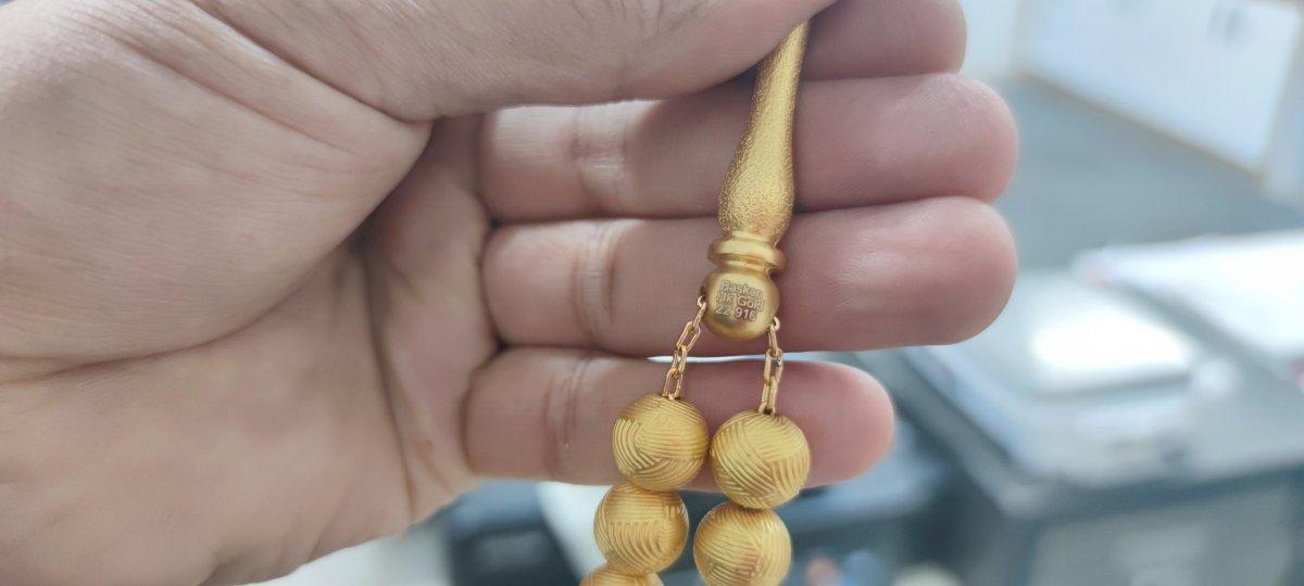 Kahramanmaraş’ta 400 bin liraya altın tespih yaptırdılar