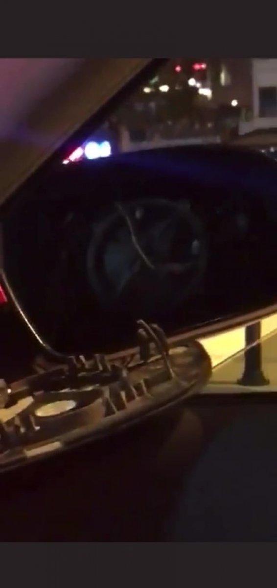 Maltepe'de arabada bebeği olan kadın sürücüye saldıran maganda kamerada