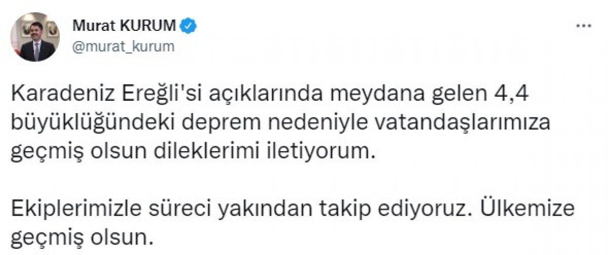 Karadeniz'de 4.4 şiddetinde deprem