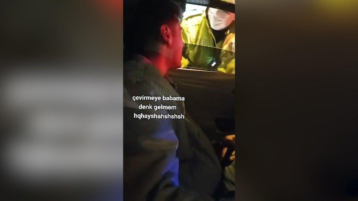 Polis çevirmesinde babasını gören genç, büyük şaşkınlık yaşadı