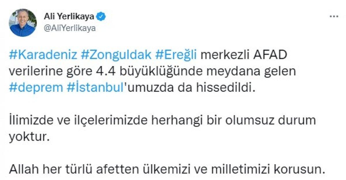 Karadeniz'de 4.4 şiddetinde deprem