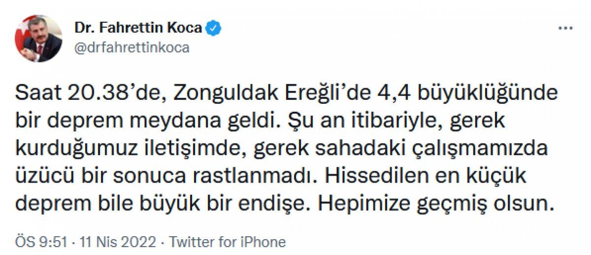 Karadeniz'de 4.4 şiddetinde deprem