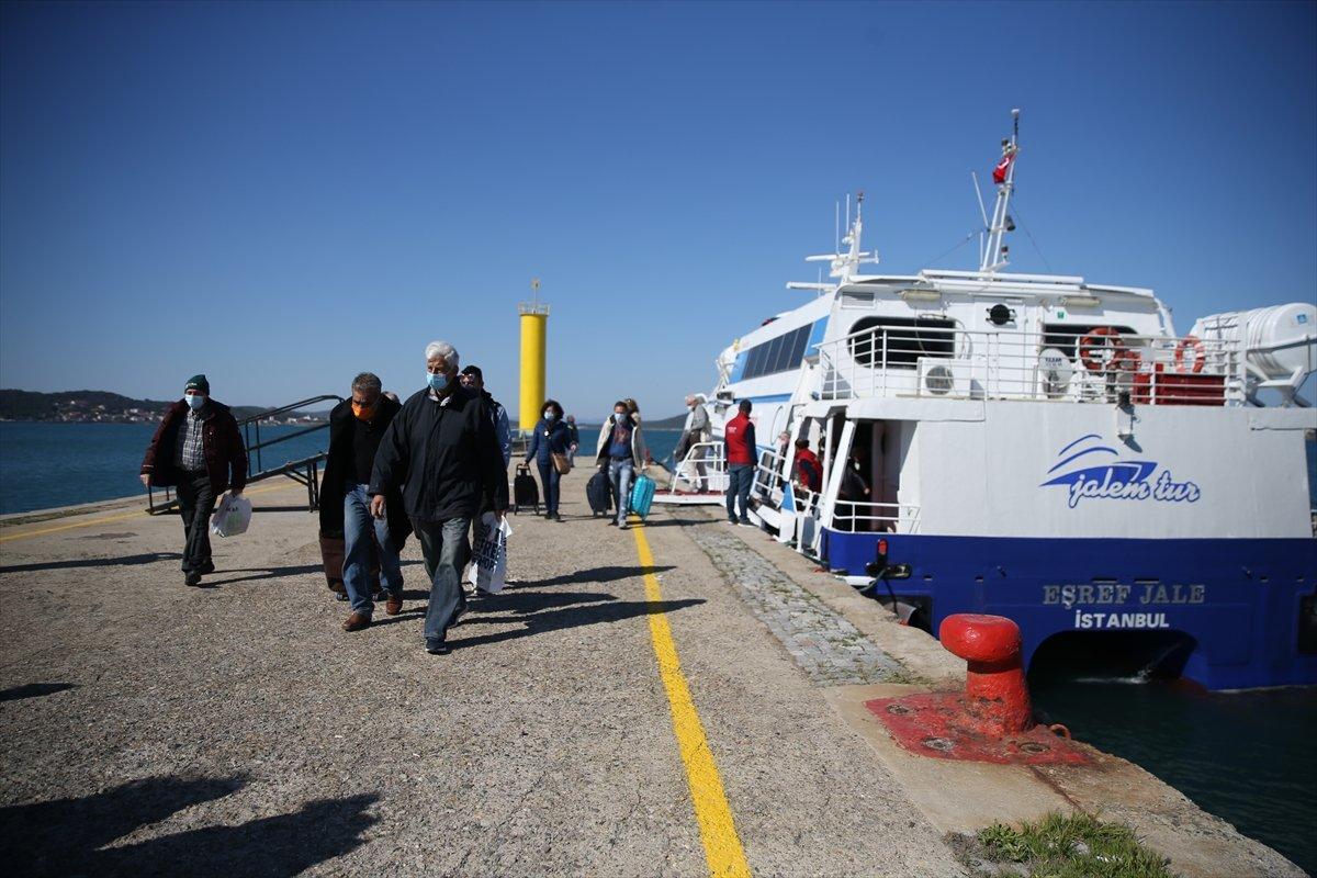 İlk turist kafilesi, Midilli'den Ayvalık'a geldi