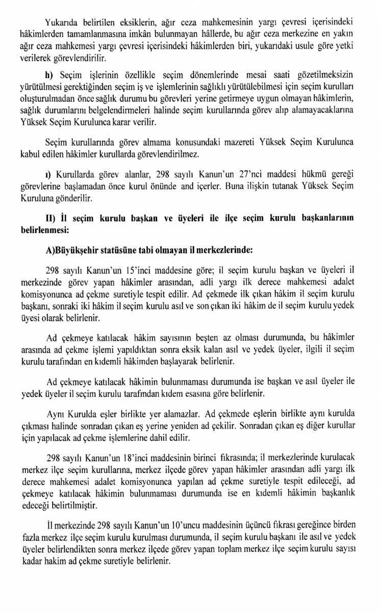 İl ve ilçe seçim kurulu başkanları değişiyor