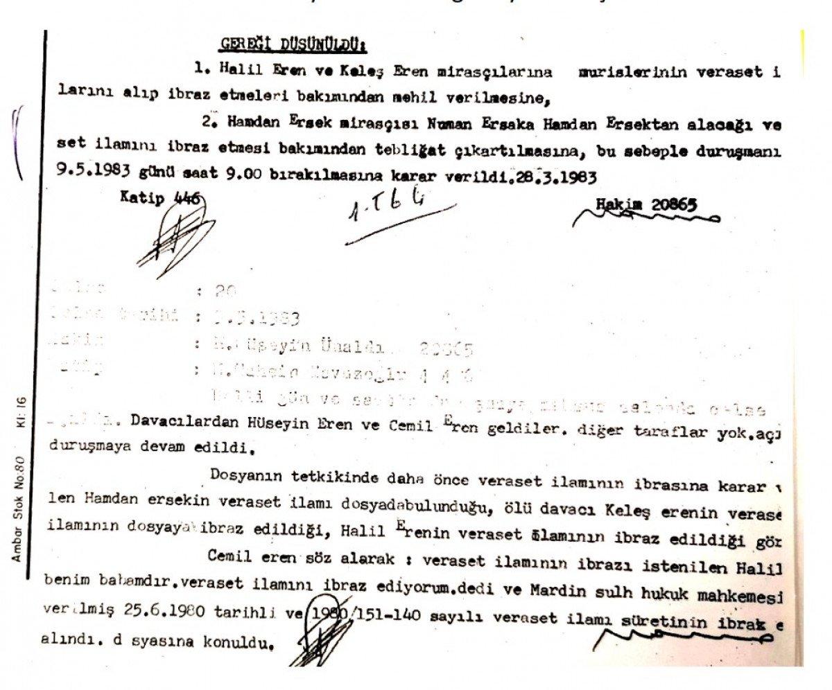 Mardin'de 126 yıllık arazi davası yine ertelendi