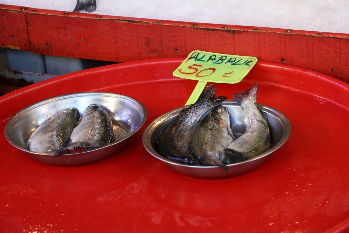 Rize'de sezonun son balıkları tezgahlarda yerini aldı