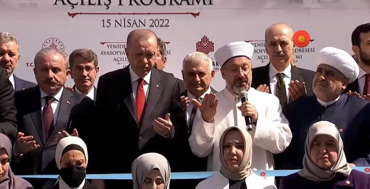 Cumhurbaşkanı Erdoğan, Ayasofya Fatih Medresesi’nin açılışını yaptı