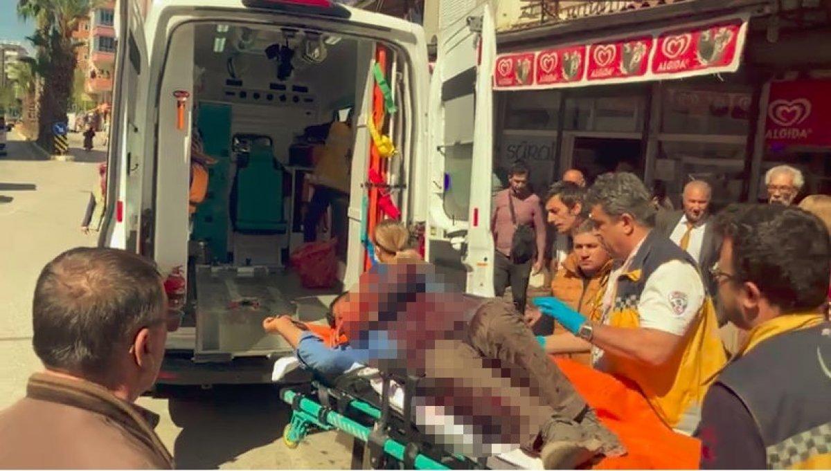 Antalya'da pompalı tüfekli saldırı anı kamerada