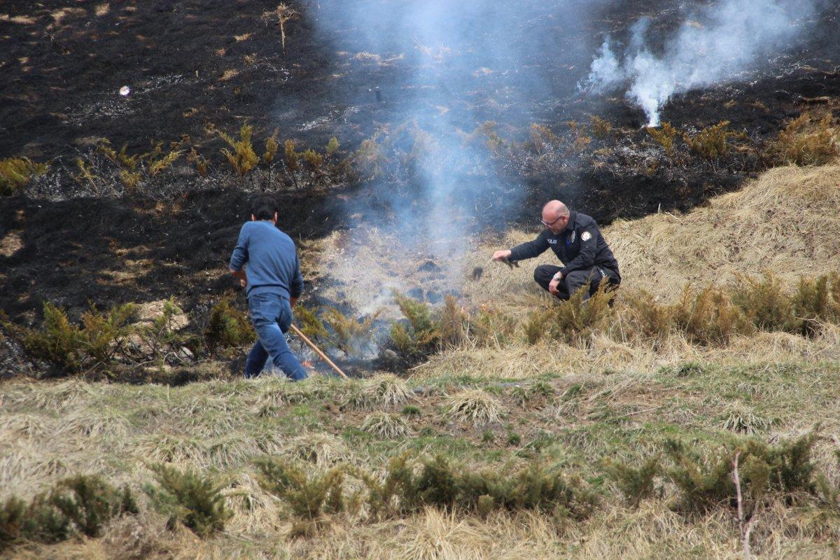 Erzurum’da Tiktok videosu için, mesire alanını yaktılar