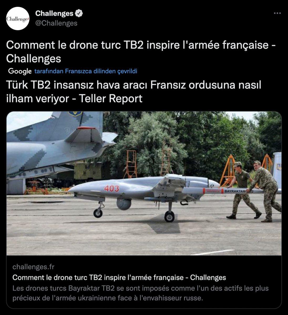 Fransa'da gündem Türk SİHA'ları: 'Biz de yapalım' raporu hazırladılar