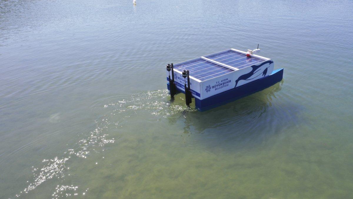 Aydın'da güneş enerjili deniz temizlik aracı üretildi