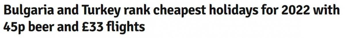 İngiliz turistler için Türkiye'de tatilin maliyeti hesaplandı