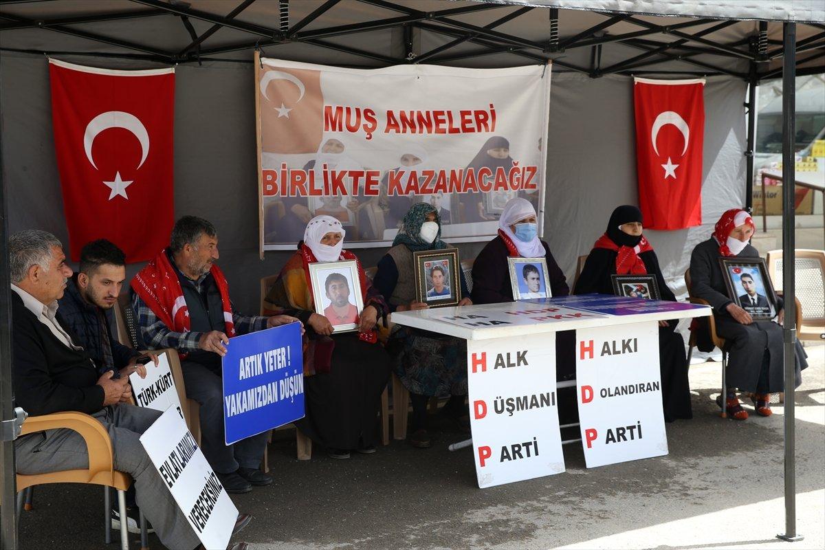 Muş'ta, evlatları için eylem yapan ailelerin sayısı 32'ye yükseldi