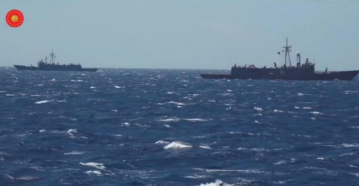 Cumhurbaşkanı Erdoğan, Mavi Vatan-2022 Tatbikatı'na canlı bağlantı yaptı