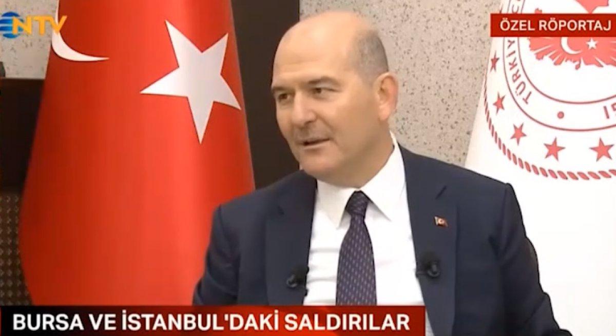 Süleyman Soylu: Bursa ve İstanbul'daki saldırıların failleri tespit edildi