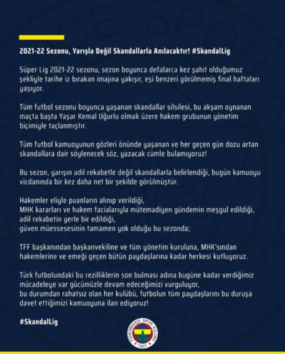 Fenerbahçe: 2021-22 sezonu yarışla değil skandallarla anılacak