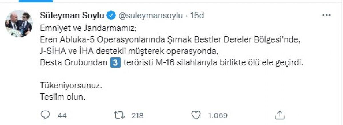 Şırnak'taki Eren Abluka-5 operasyonunda 3 terörist öldürüldü
