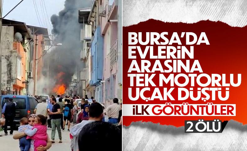 Bursa'da uçak düştü