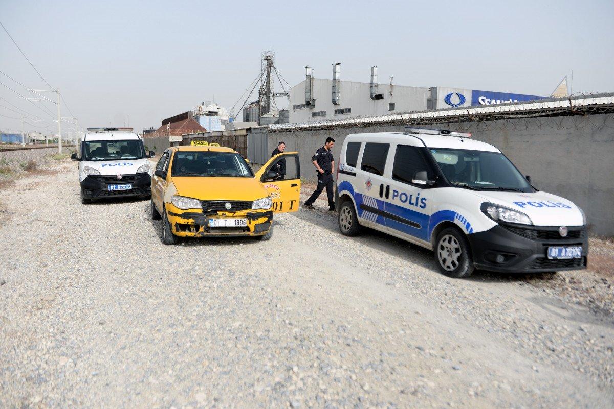 Adana'da taksi gasbeden şahıs polisten kaçamadı