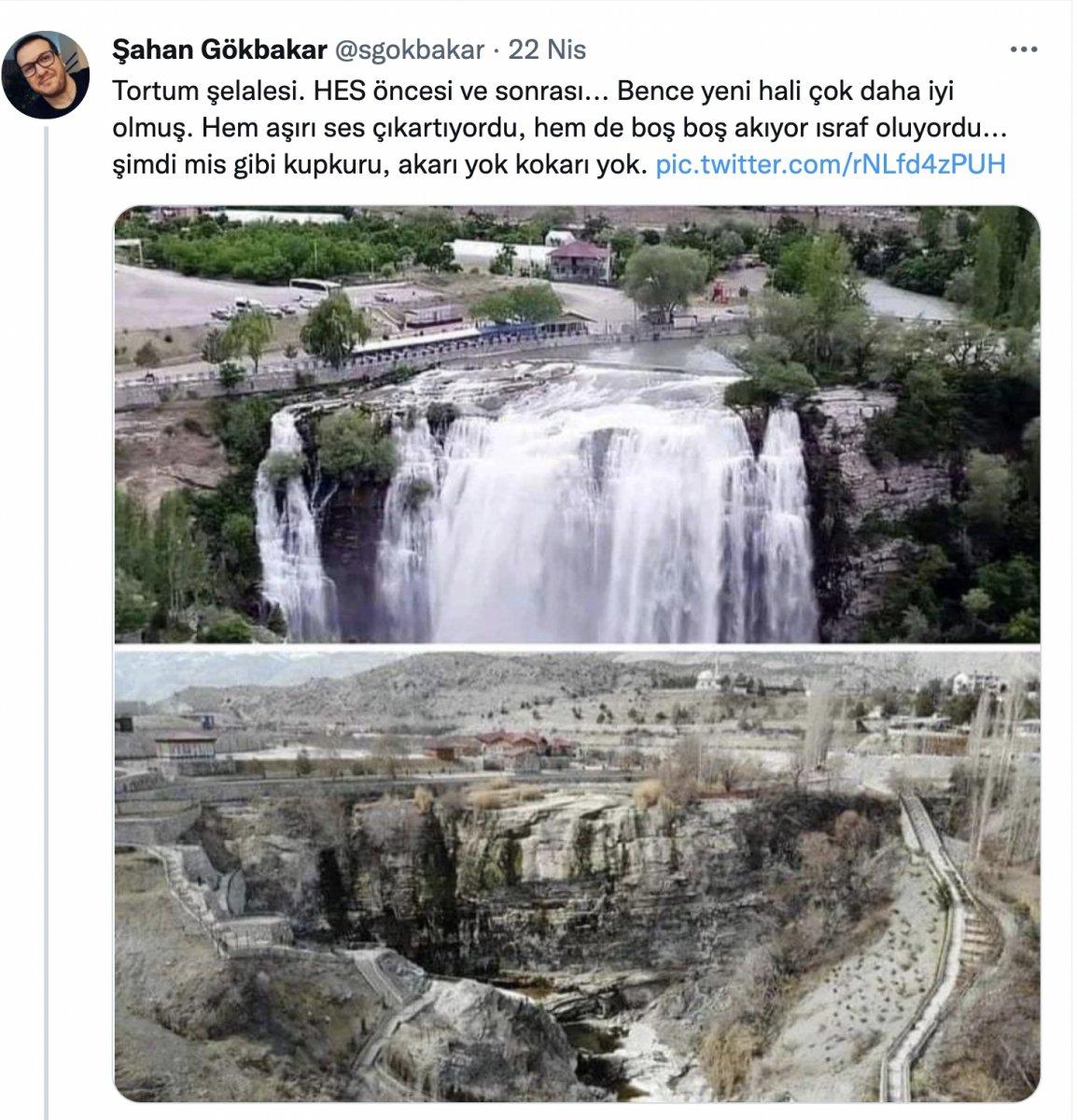 Şahan Gökbakar'ın 'Tortum şelalesi kurudu' iddiasına cevap