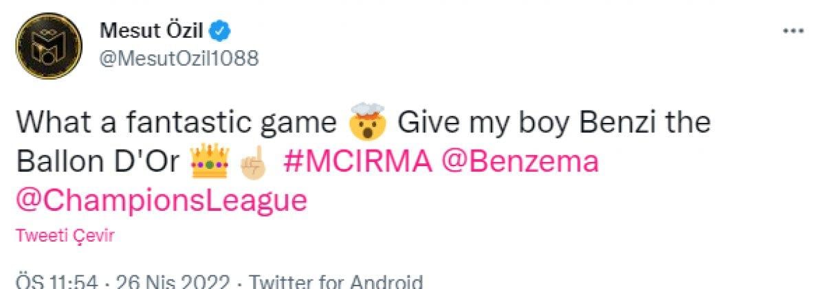 Mesut Özil: Ballon d'Or'u Benzema'ya verin