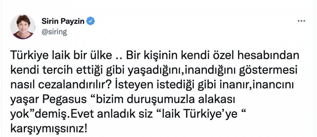 Şirin Payzın, alkolle Kadir Gecesi'ni aşağılayanlara sahip çıktı