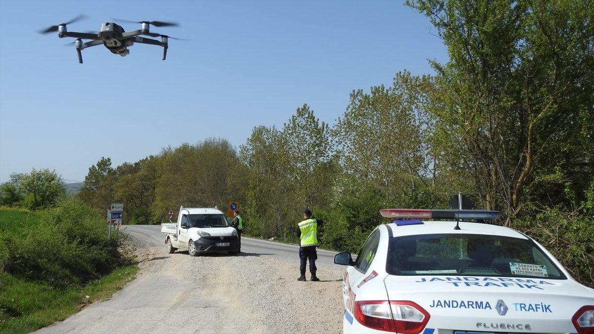 Bayram öncesi havadan ve karadan trafik denetimi