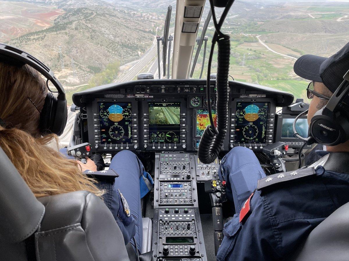 Bayram öncesi havadan ve karadan trafik denetimi