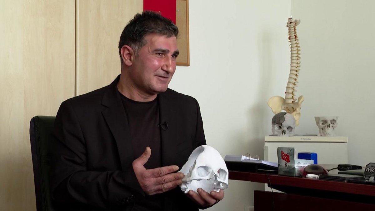 Kafatasının yüzde 83'ü parçalanan adam, yeni görüntüsüne kavuştu