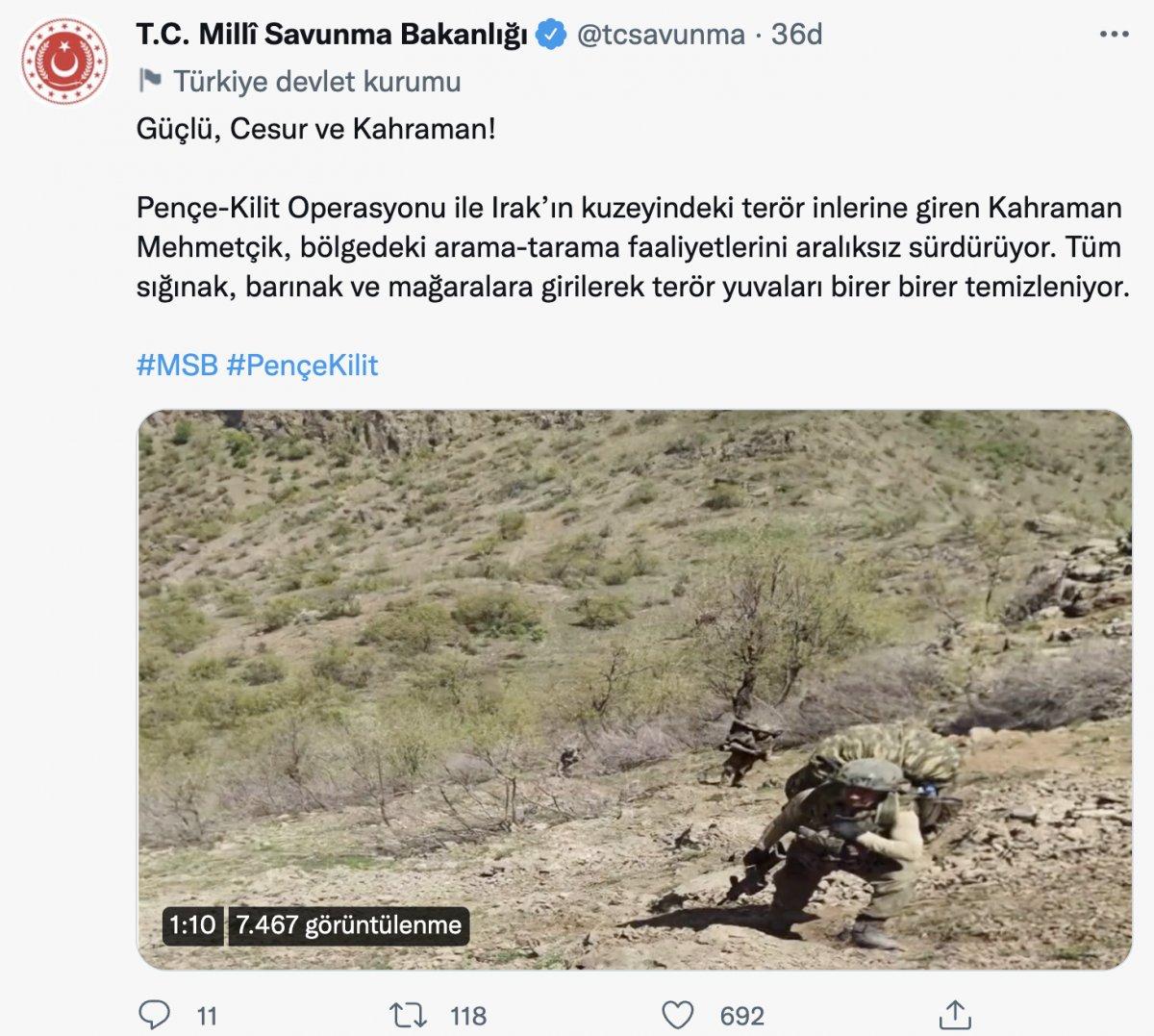 MSB: Terör yuvaları birer birer temizleniyor