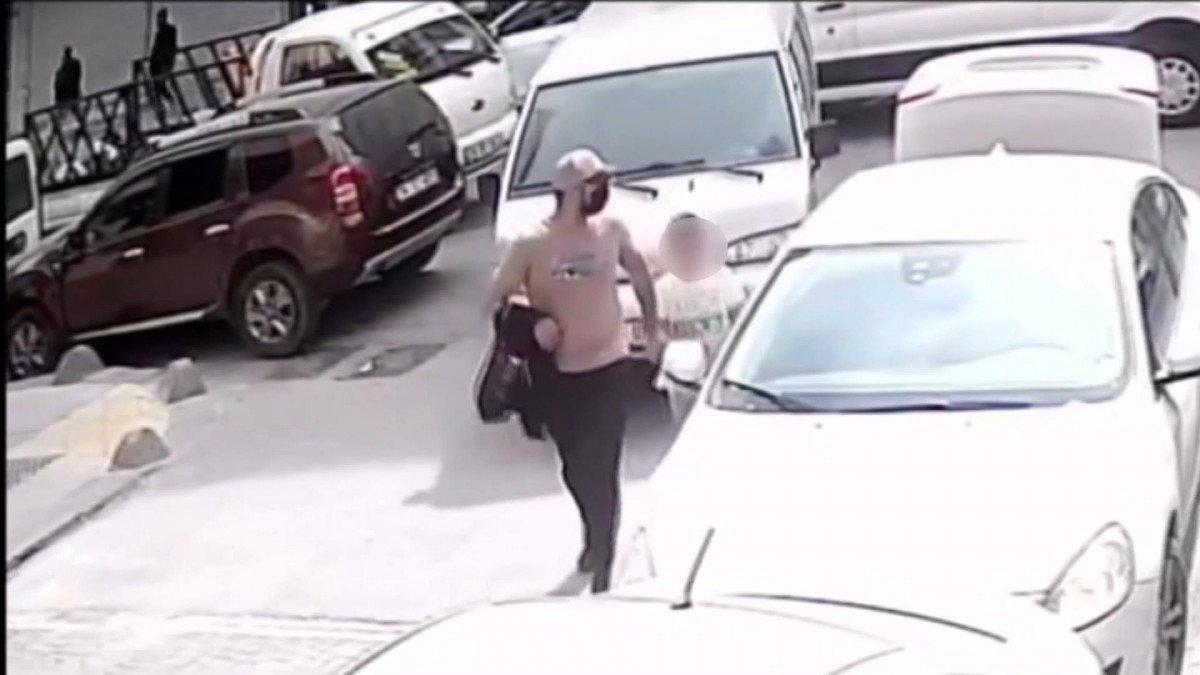 Sultangazi'de, çocuğa hırsızlık yaptırırken kameraya yakalandılar