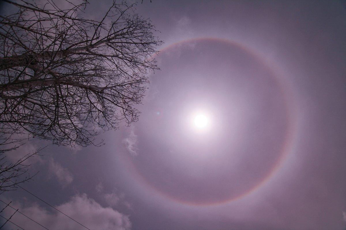 Van semalarında oluşan hale görüntülendi