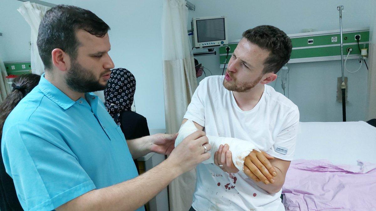 Samsun’da sokak köpeği kolunu ve sırtını ısırdı