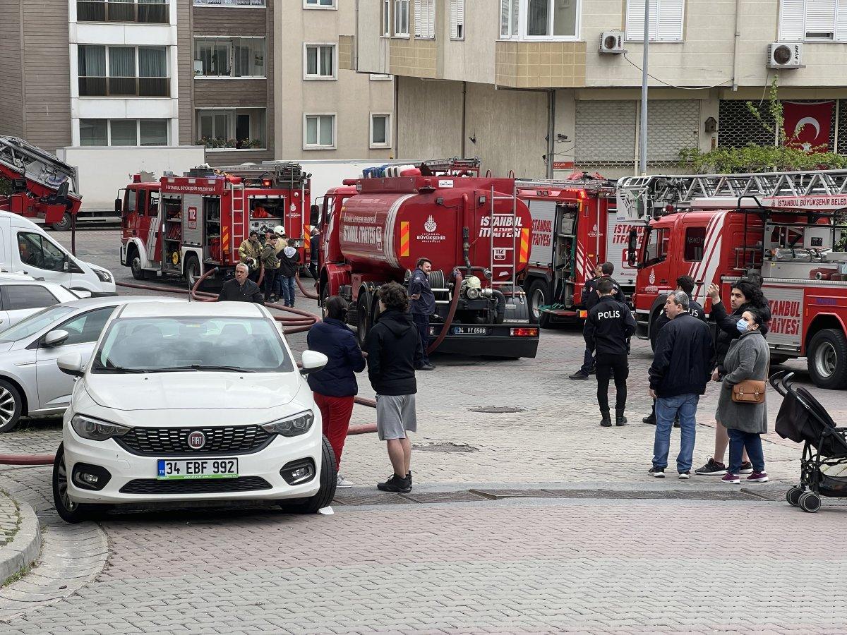 Kağıthane'deki markette korkutan yangın