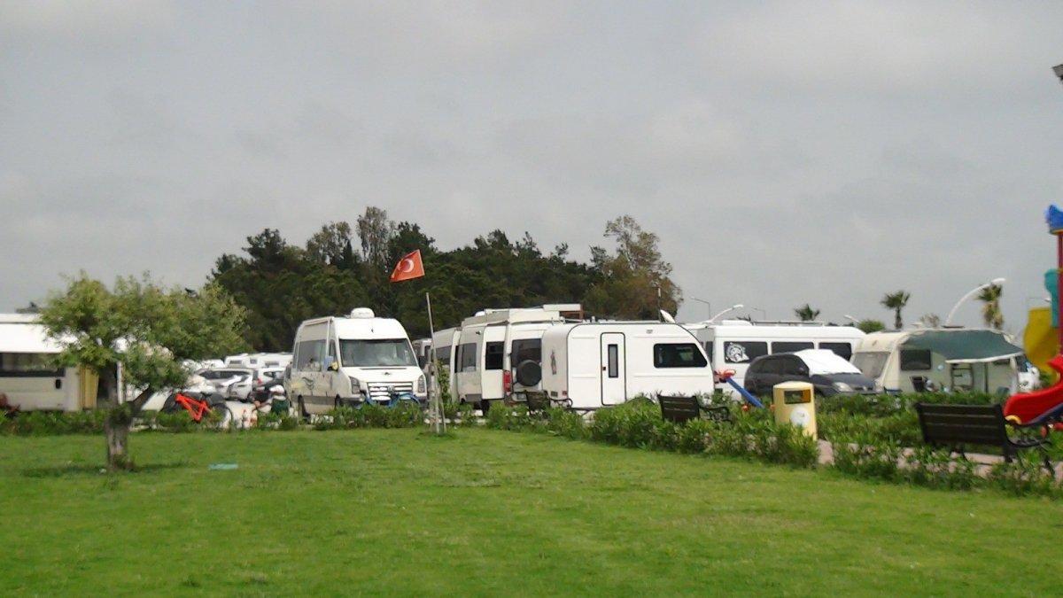 Antalya'da, bayramda karavan tatiline ilgi arttı