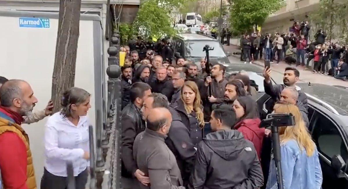 Ankara'da HDP'li vekil ile şehit çocuğu polis arasında gerginlik