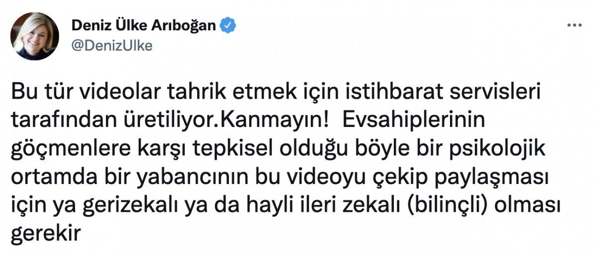 Deniz Ülke Arıboğan, mülteci videolarıyla ilgili İran'ı işaret etti