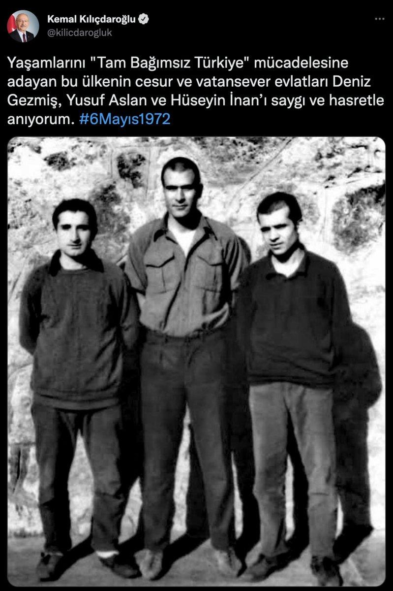 CHP, Deniz Gezmiş ve arkadaşlarını andı