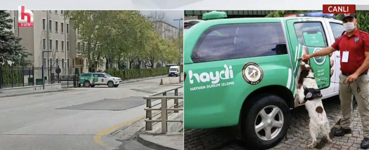 İçişleri Bakanlığı önündeki hayvan izleme aracı