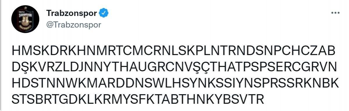 Trabzonspor'dan Fenerbahçe'ye şifreli cevap
