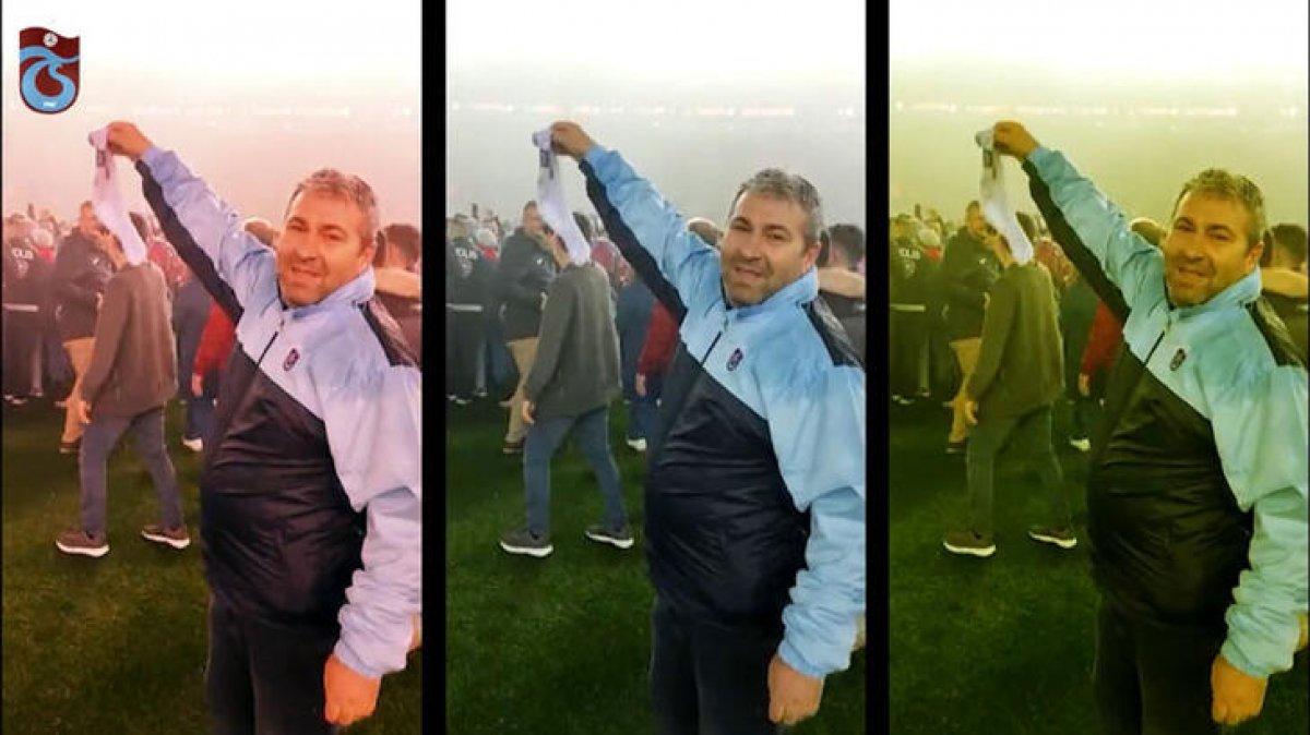 Trabzonsporlu Bakasetas, çorabını alan taraftarla buluştu
