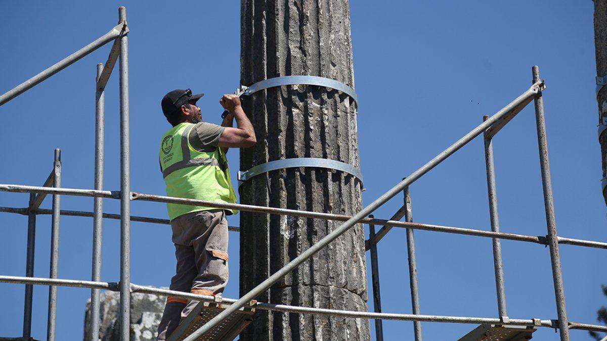 Muğla'da Zeus Lepsynos Tapınağı orjinal görünümüne kavuşturulacak