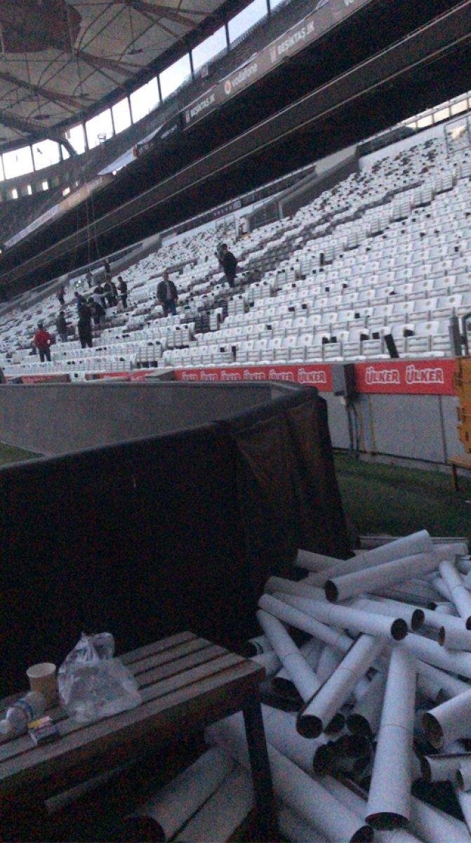 Beşiktaş'tan derbi öncesi koreografi hazırlığı