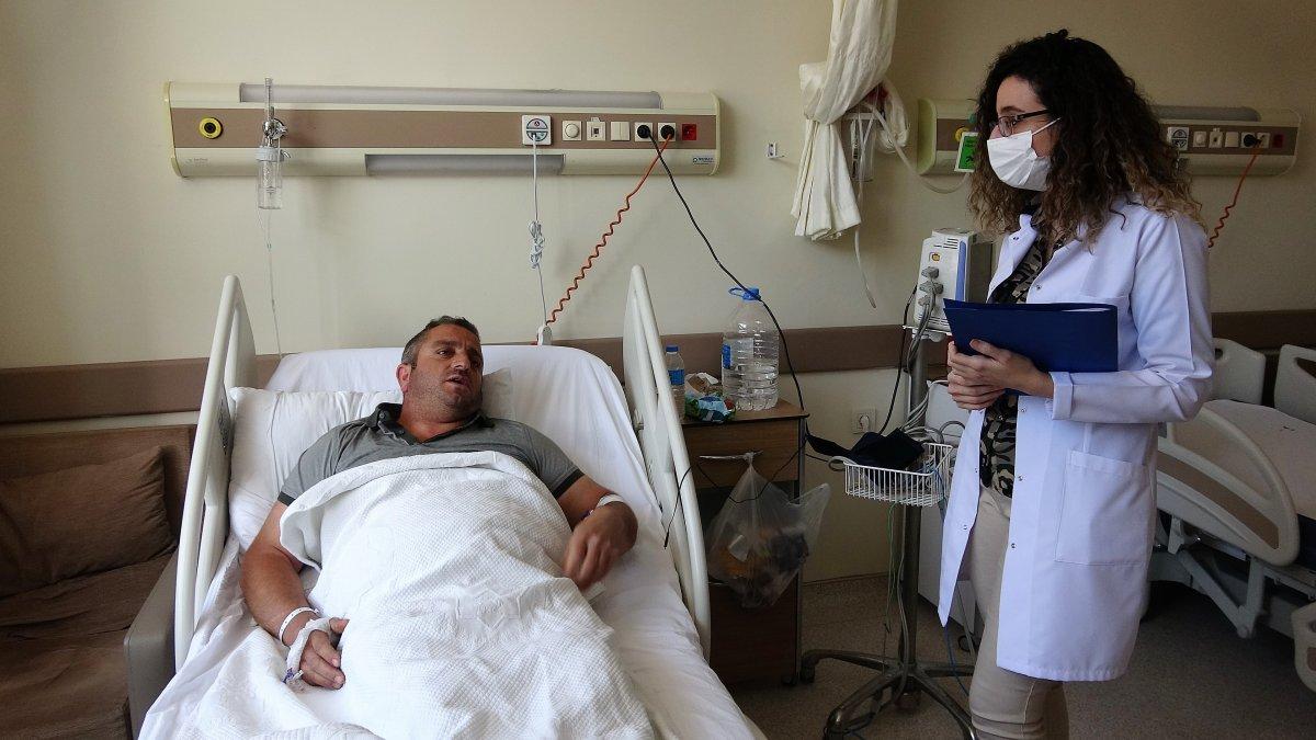 Tokat'ta ayıyla güreşen adam, kene yüzünden hastanelik oldu