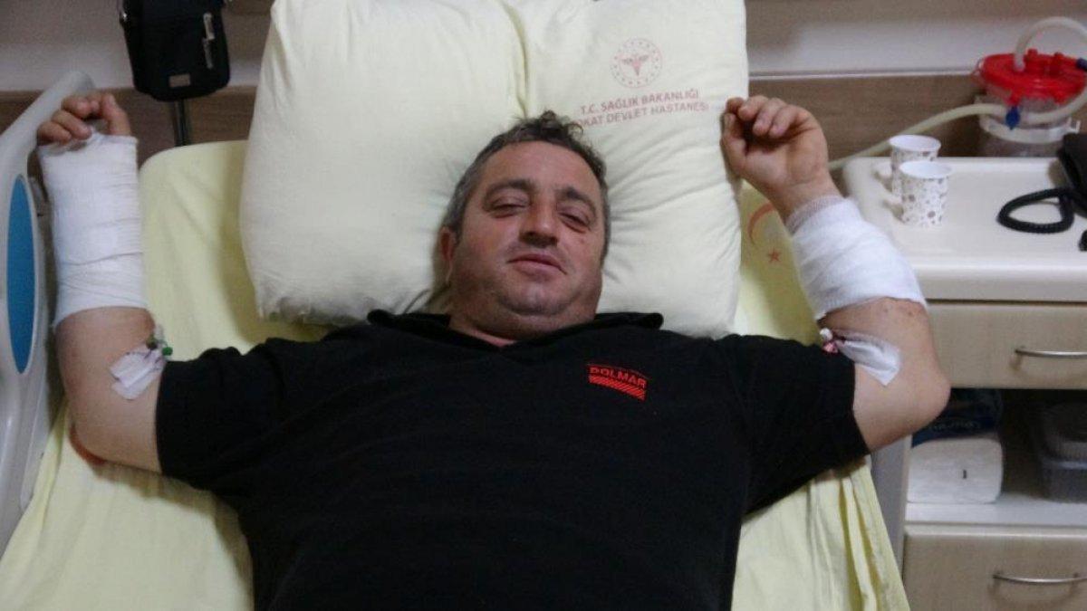 Tokat'ta ayıyla güreşen adam, kene yüzünden hastanelik oldu