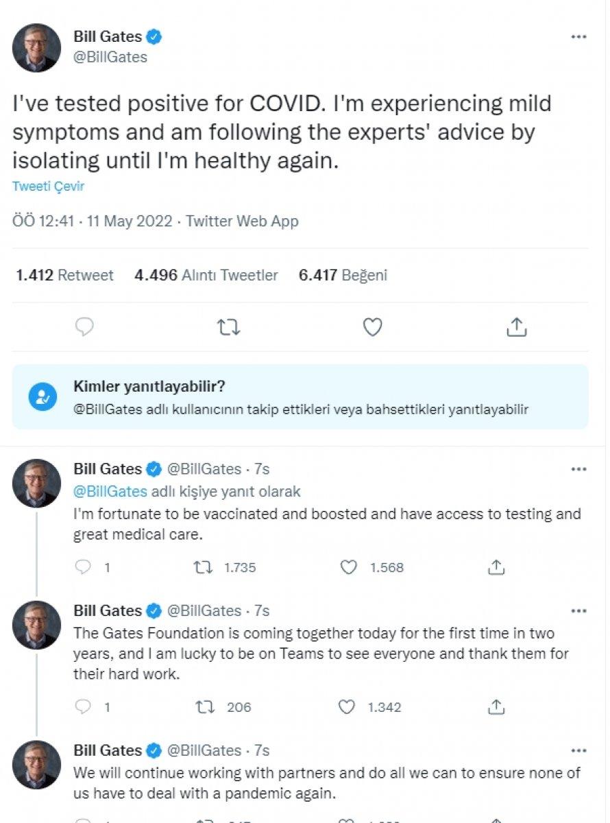 Bill Gates koronavirüse yakalandı